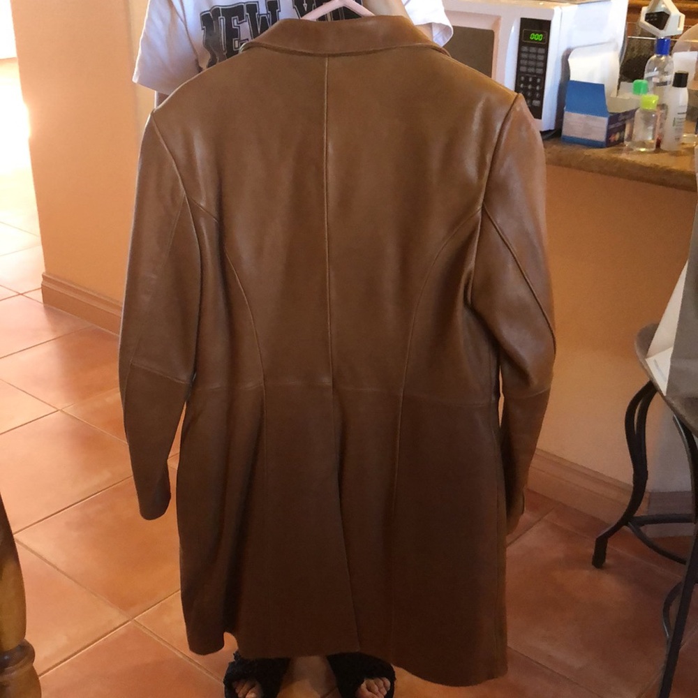 Vintage Lobi Lobi REAL LEATHER long coat. - Picture 2 of 5